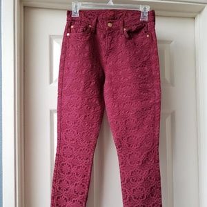 Maroon 7 for all Mankind Jacquard Skinny Jeans